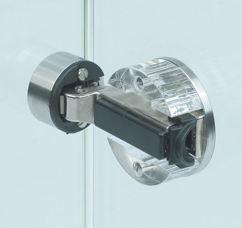 90°铰链 - VERIFIX® CLIX - BOHLE AG - 玻璃门 / 磨砂不锈钢 / 弹簧
