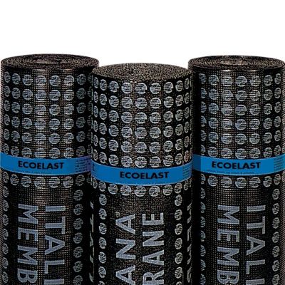 桥梁工程防水膜 - ECOELAST P - ITALIANA MEMBRANE SPA  - 卷式 / 板岩 / 聚合物