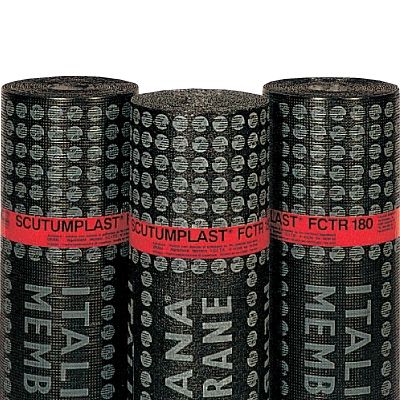 桥梁工程防水膜 - SCUTUMPLAST FCTR 180 - ITALIANA MEMBRANE SPA  - 用于地基 / 卷式 / 沥青