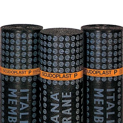 桥梁工程防水膜 - SCUDOPLAST P - ITALIANA MEMBRANE SPA  - 卷式 / 板岩 / 沥青