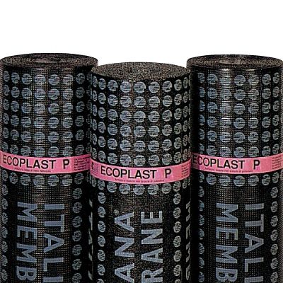 桥梁工程防水膜 - ECOPLAST P - ITALIANA MEMBRANE SPA  - 卷式 / 沥青 / 板岩