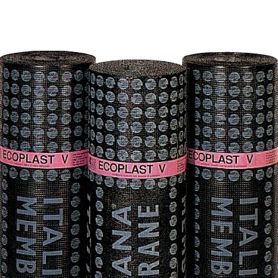 屋顶防水膜 - ECOPLAST V - ITALIANA MEMBRANE SPA  - 卷式 / 沥青 / 聚丙烯