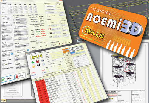 设计软件 - NOEMI 3D - MILLS  - 模板工程规划 / 用于钢结构 / 3D