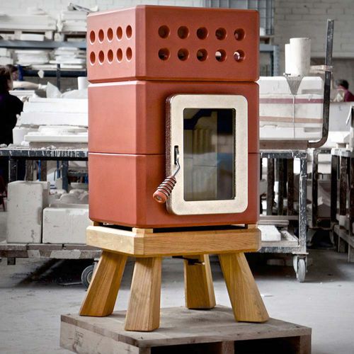 木材采暖炉 - MINISTACK - LA CASTELLAMONTE Stufe di Ceramica - 0 - 5 kW / 5 kW...10 kW / 猫脚