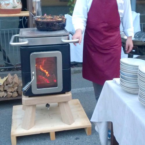 木材采暖炉 - COOKINSTACK - LA CASTELLAMONTE Stufe di Ceramica - 0 - 5 kW / 5 kW...10 kW / 猫脚