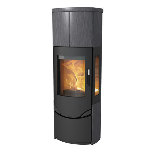 木材采暖炉 - PRIO M - LOTUS Heating Systems A/S - 3面 / 现代风格 / 石材