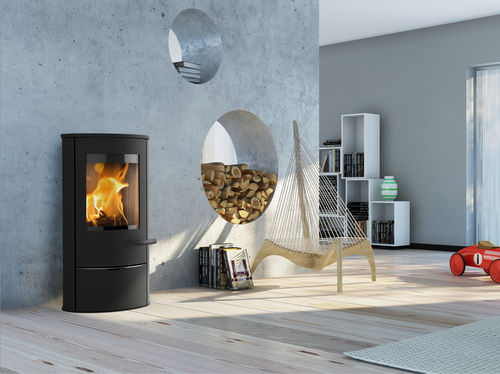 木材采暖炉 - LIVA 5 - LOTUS Heating Systems A/S - 3面 / 现代风格 / 钢