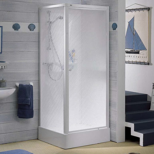 丙烯塑料淋浴房 - TEMPO - Roth Werke GmbH Energie- und Sanitärsysteme - 铬制 / 带有旋转门 / 平开