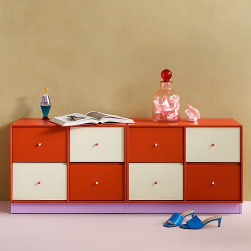 白色踢脚线 - 1207 - Montana Furniture - 黑色 / 灰色 / 粉色