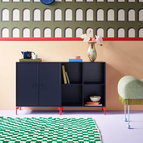 现代风格餐边柜 - PAIR - Montana Furniture - 涂漆中密度纤维板 / 搁板 / 平开门式