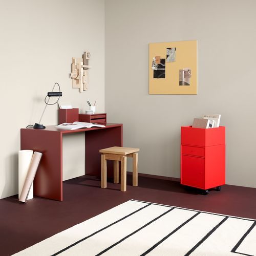 涂漆中密度纤维板抽屉文件柜 - RUNNER - Montana Furniture - 平开门 / 单抽屉式 / 脚轮