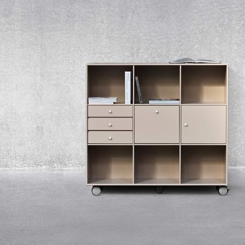 可调节置物架 - CO16 - Montana Furniture - 矮 / 带轮 / 现代风格