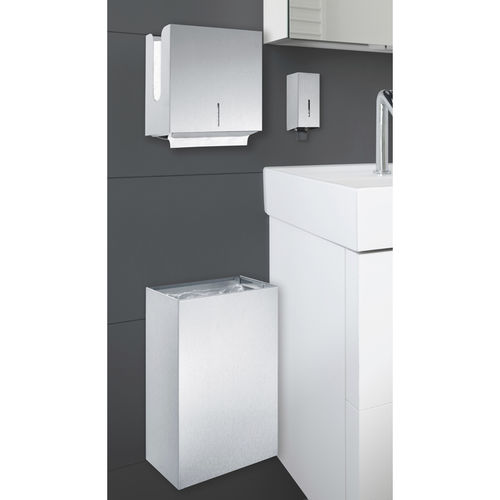 壁挂擦手纸分配器 - WH-KIT - ERNST WAGNER GmbH & Co. KG - 不锈钢 / 带垃圾桶 / 配有皂液出液机