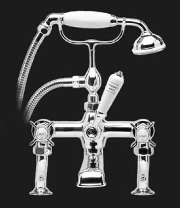 浴缸双把混合龙头 - WB1820C - Windsor Bathroom Company - 台面 / 镍制 / 镀铬金属