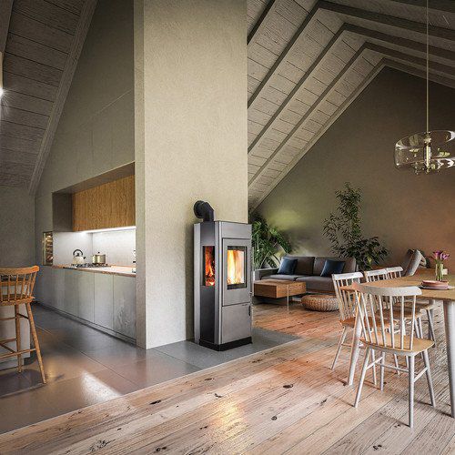 木材采暖炉 - BREGENZ - HAAS + SOHN Ofentechnik GmbH - 6 kW / 独立式 / 3面