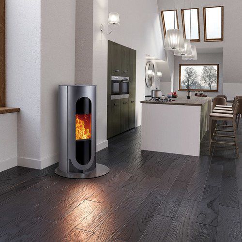 颗粒采暖炉 - HSP 4.0-F3 - HAAS + SOHN Ofentechnik GmbH - 8 kW / 独立式 / 转角式
