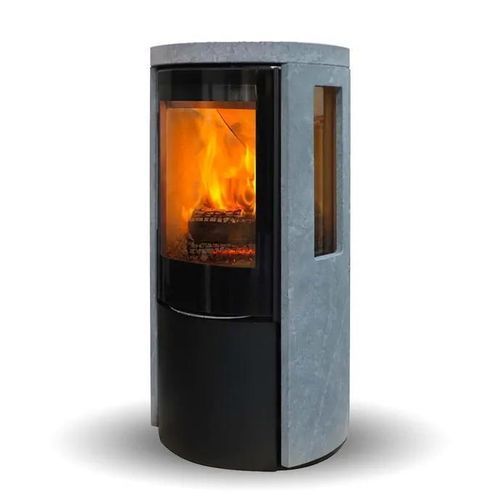木材采暖炉 - COZY MODERN SOAPSTONE SIDEGLASS - Jydepejsen A/S - 独立式 / 3面 / 现代风格