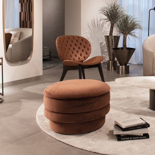 现代风格坐墩 - ENZO - EUROFASHION HOMETEXTILES & CONCEPTS - 布料 / 山毛榉木 / 塑料