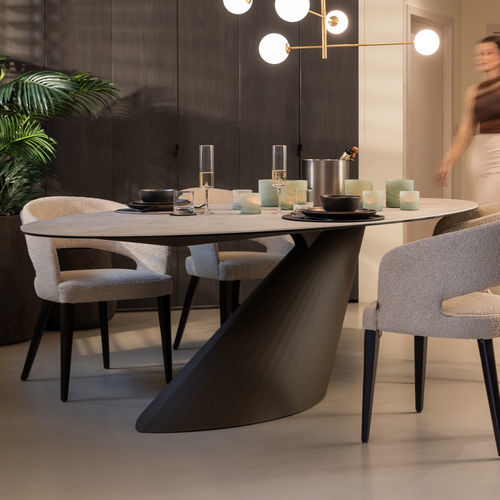 现代风格餐桌 - ARLON - EUROFASHION HOMETEXTILES & CONCEPTS - MDF / 玻璃 / 陶瓷