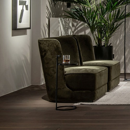 现代风格边桌 - BERLIN - EUROFASHION HOMETEXTILES & CONCEPTS - 铁 / 铝座桌脚 / 圆形
