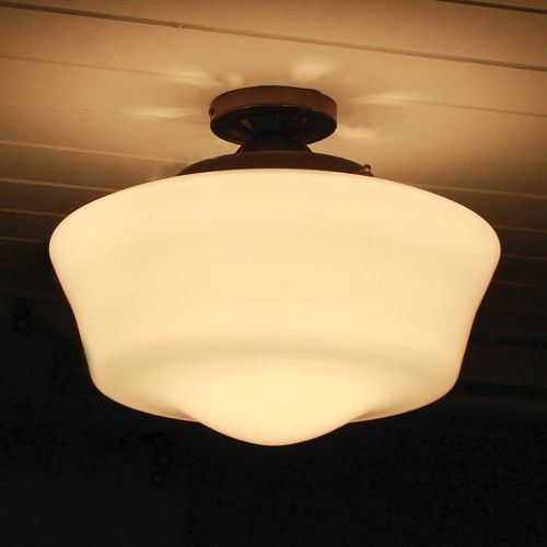 传统风格顶灯 - SCHOOLHOUSE  - Mullan Lighting - 圆形 / 玻璃 / 黄铜