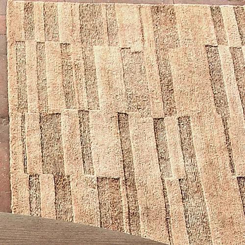 现代风格地毯 - ALBERS - Warli - 条纹 / 亚麻 / 西藏羊毛