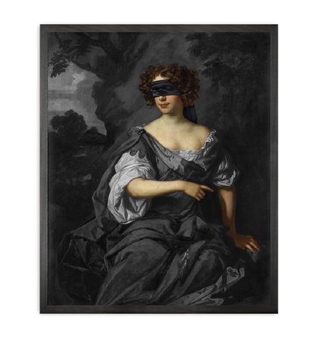 帆布印刷装饰画 - BLINDFOLD -1 FRAMED PRINTED CANVAS - Mineheart - 竖版