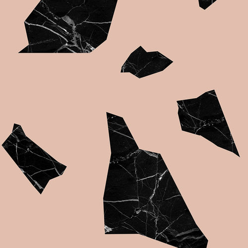 现代风格墙纸 - MARBLE FRAGMENT- BLACK &amp; PINK - Mineheart - 无纺布 / 图案 / 仿大理石