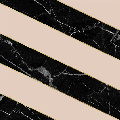 现代风格墙纸 - DIAGONAL MARBLE - BLACK &amp; PINK - Mineheart - 无纺布 / 几何 / 仿大理石