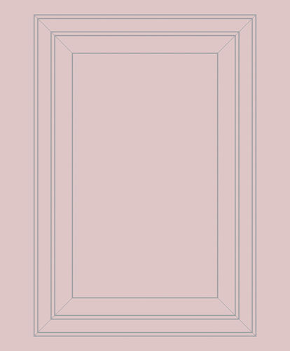 现代风格墙纸 - PINK &amp; GREY PANEL OUTLINE - Mineheart - 无纺布 / 几何 / 仿木