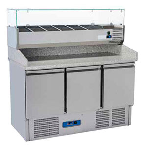 披萨料理台 - MAGIC PPC 14000 LUX - FRIGEO PERFECT COOLING - 玻璃 / 不锈钢 / 冷藏