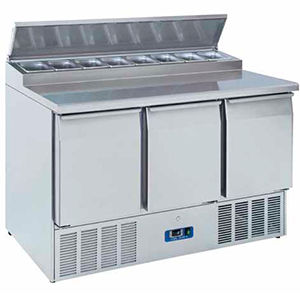 三明治料理台 - MAGIC SAT 14000 - FRIGEO PERFECT COOLING - 不锈钢 / 冷藏 / 带收纳