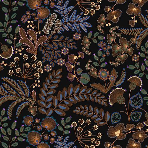 室内装饰面料 - PHOENIX - Olivier Thévenon Selection - 花朵图案 / 聚酯 / 丝绒