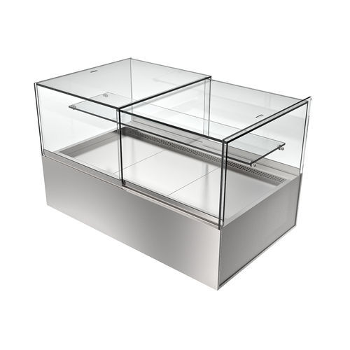 柜台冷藏展示柜 - Isola Gold - Moving Glass & Metal Design - 搁板 / 用于蛋糕房 / 不锈钢