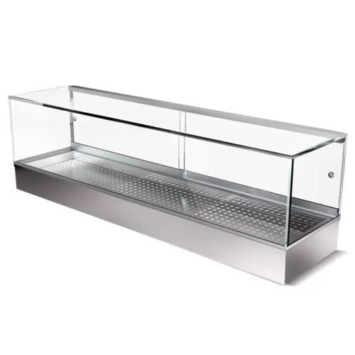 柜台冷藏展示柜 - Moving Glass & Metal Design - 用于蛋糕房 / 不锈钢 / 滑门式