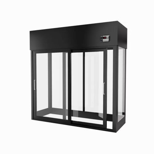 直立式冷藏展示柜 - Vision - Moving Glass & Metal Design - 用于商店 / 不锈钢 / 铝框架