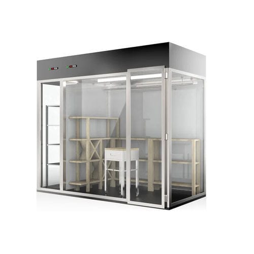 直立式冷藏展示柜 - Wine Line - Moving Glass & Metal Design - 用于商店 / 不锈钢 / 滑门式