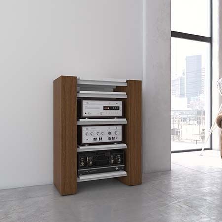 现代风格音响组合家具 - X-LINIE RACK XL - Handelsagentur Lars Schnepel UG - 木质 / 带搁板