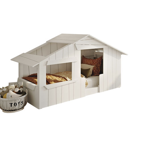 玩具屋床 - Cabane Montessori - MATHY BY BOLS - 单人 / 儿童 / 三聚氰胺