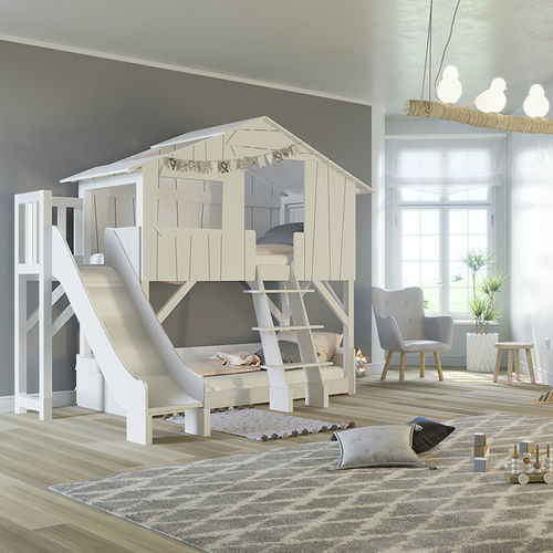 玩具屋床 - CABANE TOBOGGAN - MATHY BY BOLS - 单人 / 现代风格 / 儿童
