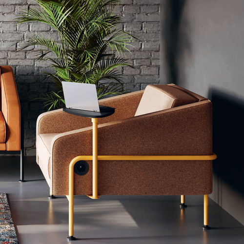 现代风格扶手椅 - COM4LOUNGE - Viasit GmbH - 泡沫 / 玻璃纤维 / 钢