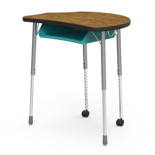 现代风格桌 - MOLECULE DESK WITH BOOK BOX - Virco - 钢 / 高压层压 / 塑料