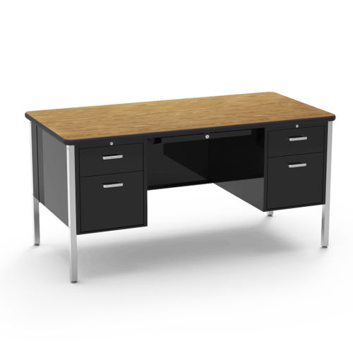 学校用办公桌 - 540 SERIES TEACHER DOUBLE PEDESTAL - Virco - 传统风格 / 钢 / 高压层压