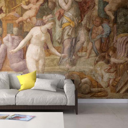 经典式墙纸 - RENAISSANCE FRESCO1/14  - Papiers de Paris - 场景图案 / 仿墙纸 / 棕色