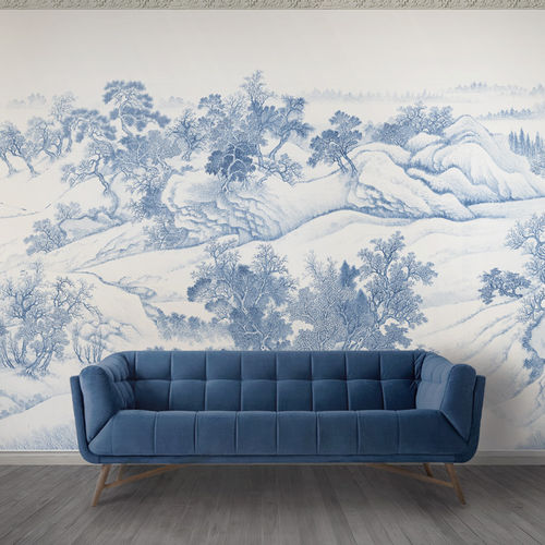 现代风格墙纸 - CHINESE MOUNTAINS - Papiers de Paris - 丝绸 / 中国风 / 场景图案