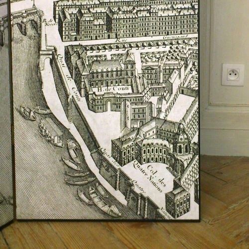 现代风格屏风 - PARIS MAP 1739 - Papiers de Paris - 木制 / 纸质 / 灰色