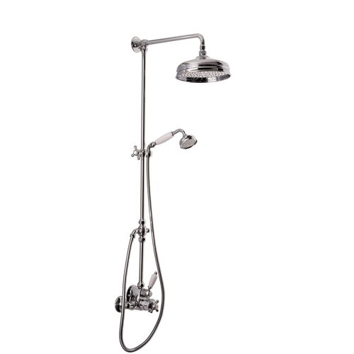 恒温淋浴柱 - COLONIAL - CARIMALI design shower_space - 不锈钢 / 镀铬表层 / 壁挂