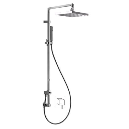 镀铬表层淋浴柱 - EXTREME - CARIMALI design shower_space - 壁挂 / 现代风格 / 带有手持淋浴喷头