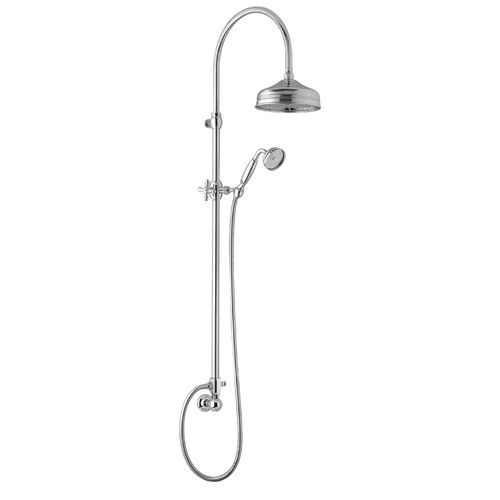 不锈钢淋浴柱 - TELESCOPIC COLONIAL - CARIMALI design shower_space - 镀铬表层 / 壁挂 / 经典式