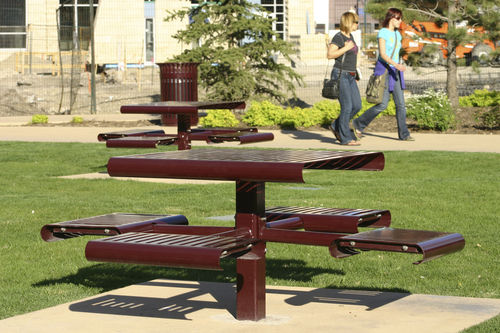 现代风格野餐桌 - MLPT400 - Maglin Site Furniture - 钢 / 再生塑料 / 重蚁木
